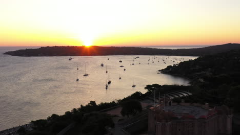 Citadel-maritime-museum-Saint-Tropez-sunrise-aerial-view-bay-Canebiers